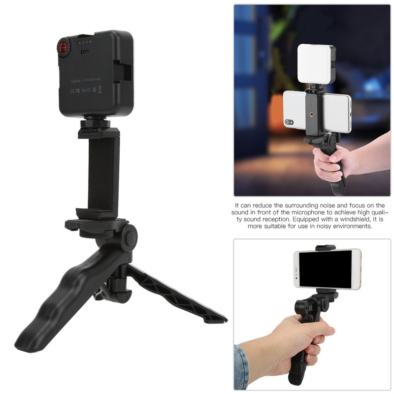 Professional Vlogging Video Shooting Kits with Tripod Fill Light for