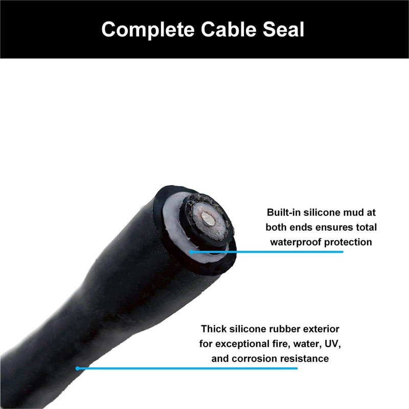 FMUSER 4PCS 1 Inch Cold Shrink Tubing, Coaxial Cable and
