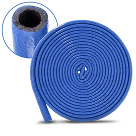 PE Pipe Insulation Hose 10 m Roll x Diameter 22 mm / 6 mm Insulation Thickness Blue Protective Hose Heating Pipe Insulation with Protective Skin Pipe Insulation Hose Pipe Insulation Hot Water Pipe