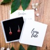 Carnelian Teardrop Earrings in Sterling Silver