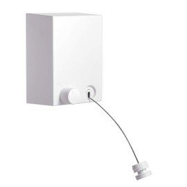 HOMEME SUS304 Indoor Clothesline, Load Capacity 44.1 lbs (20 kg), Clothesline Wire, Total Length 13.8 ft (4.2 m), Freely Extendable, No Drilling Required, Slow Retracting, Hidden Clothesline, Stainless Steel, Waterproof, Rust Resistant, For Rainy Season,