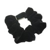 VingTAINE HS-92-S-BK Velour Scrunchie Hair Accessory with Plate, Silver x