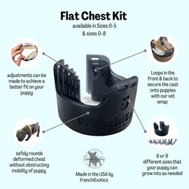 Newborn Puppy Flat Chest Kit, Whelping Essential, Sizes 0-8