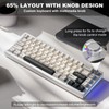 YUNZII AL66 Wireless Mechanical Keyboard,Full Aluminum CNC,65% Knob Control,Bluetooth/2.4G/Wired,Hot Swappable