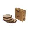 GoCraft Natural Wooden Coasters with Tree Bark | Mango Wood