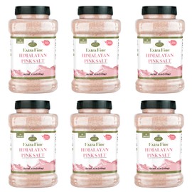 Good Tierra Himalayan Pink Salt in Jar - Extra-Fine Grain - 2.5 lb. (6 Pack)