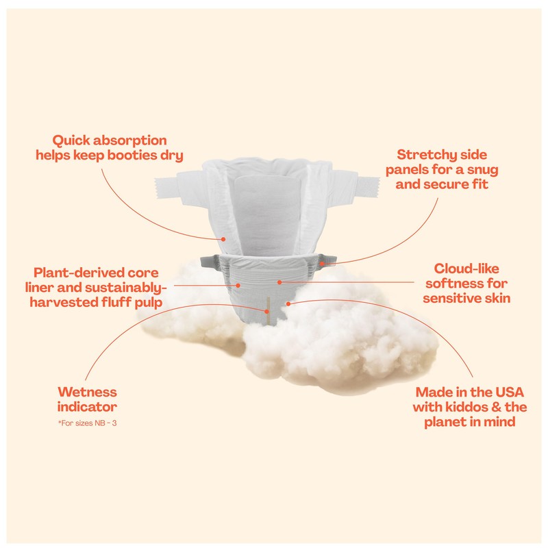 Hello Bello Diapers, Size 4 (22-37 lbs) Flower Child -