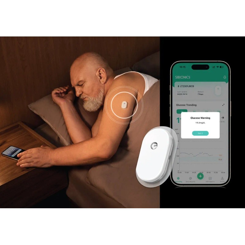 Sibionics Gs1 Cgm - Sistema De Monitoreo De Glucosa Blanco