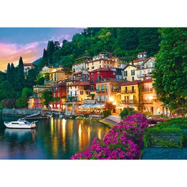 Trefl Lake Como, Italy 500 Piece Jigsaw Puzzle Red 19"x13" Print, DIY Jigsaw, Creative Fun, Classic Puzzle for Adults and Children from 10 Years Old