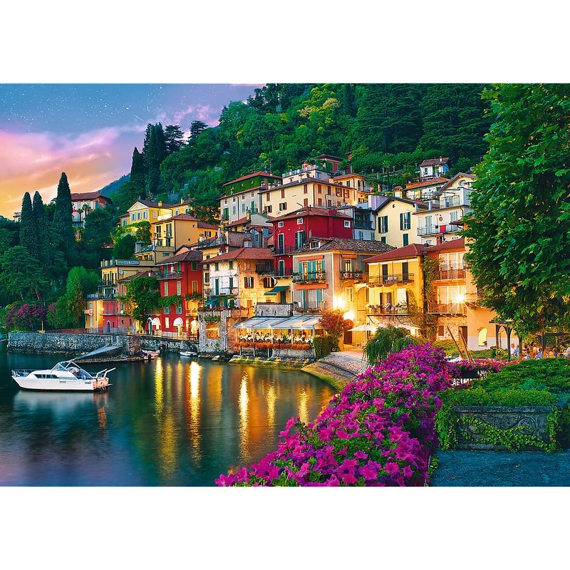 Trefl Lake Como, Italy 500 Piece Jigsaw Puzzle Red 19"x13"