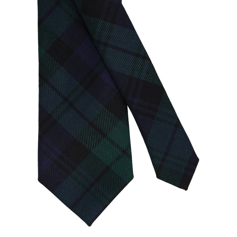 Mannergram Blackwatch Tartan Check Tie