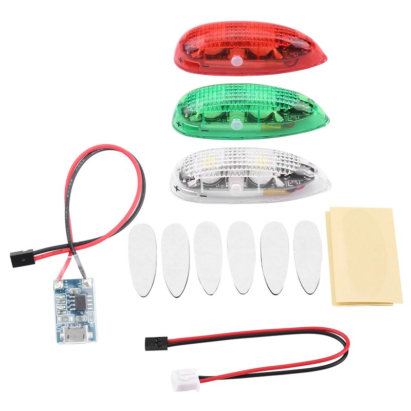 3pcs/set Drone Flash LED Wireless Light for RC Fix Wing