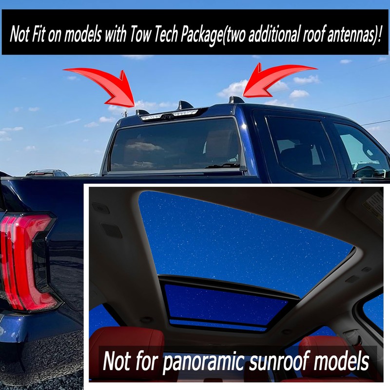 STSEV01 Spoiler Cab Roof Wing for Toyota Tundra 2022-2026 Accessories