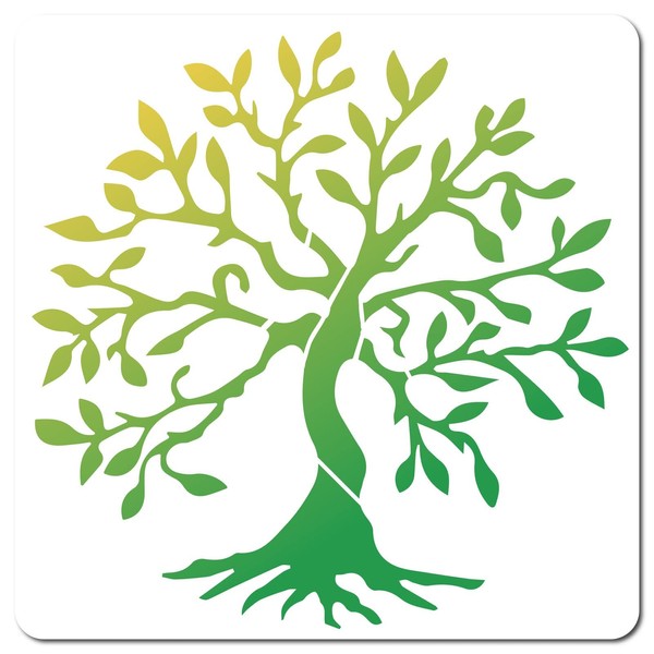 GORGECRAFT 2Pcs Tree of Life Stencil Template 11.8x11.8 Inch Large