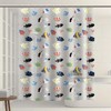 Clear Tropical Fish Shower Curtain Liner with Design, Lightweight Plastic