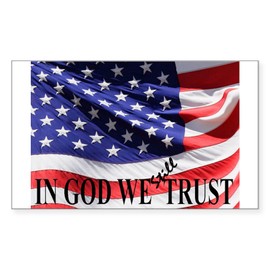 CafePress in GOD WE Still Trust Rectangle Bumper Sticker Car Decal