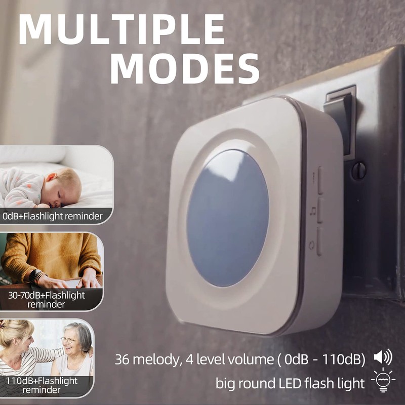 Wireless Doorbell Waterproof 1200 feet Door Bell with 2 Buttons