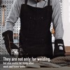 LeaSeek Leather Welding Apron,Heat & Flame-Resistant Heavy Duty Work Aprons