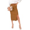 Addkaka Pencil Skirt for Women Midi Bodycon Elastic High Waisted