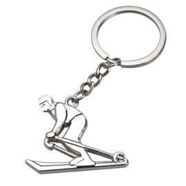 Générique Key ring, alpine ski bag jewellery, chrome-plated steel.