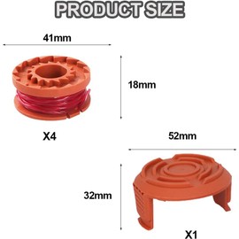 6Pcs Replacement Strimmer Line Compatible with Worx, WA0010 Strimmer Wire Lawn Mower Strimmer Spool Grass Trimmer Spool Replacement Trimmer Spool Lawn Mower Line