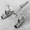 AntiRotary Stainless Steel Double Fishing Rod Holder Stepless FineTuning Fishing
