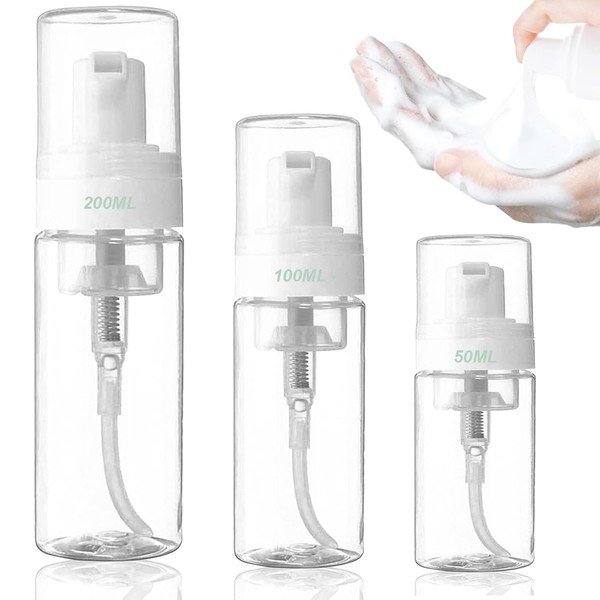 Unihuby Foaming Soap Dispenser 50 100 200ml, 3pcs Foaming Bottle
