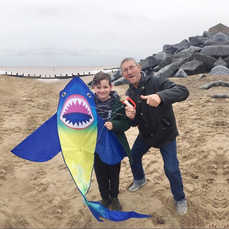 HONBO Large Shark Kites for Kids & Adults, Easy to