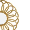 Northlight Round Rattan Sunflower Wall Mirror, 30", Beige