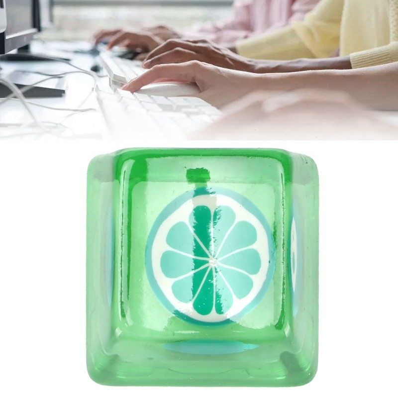 Resin Keycap HandMade CorrosionResistant Universal Mechanical Keyboard Accessories(Lime )
