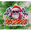 Generic Santa Racing Ornament - Merry Racemas
