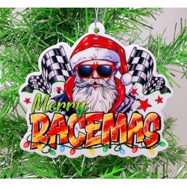 Generic Santa Racing Ornament - Merry Racemas