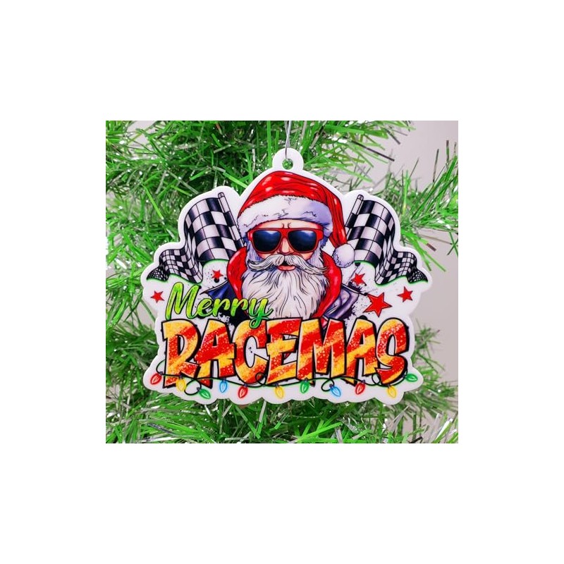 Generic Santa Racing Ornament - Merry Racemas