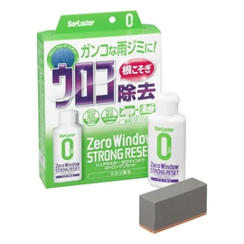SurLuster S-133 Zero Window, Strong Reset, 2.7 fl oz (80 ml), Glass Oil Film Removal, Scale Removal, Car Wash, Windshield, Water Spot, Abrasive Compound, Includes Exclusive Sponge