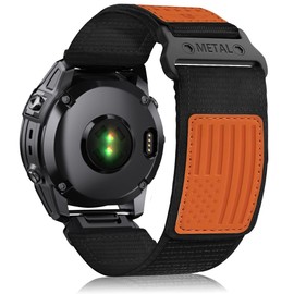 USA Ultra Series Compatible for Garmin Watch Band Replacement,Quickfit 22mm 26mm Rugged Nylon Fenix 6 5 7 Bands,Compatible for Garmin Fenix 7X/Fenix 6X/Fenix 5X/Enduro 2/Tactix (22mm/M, Black3)