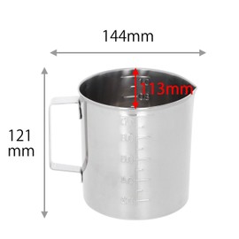 TAKAGI Stainless Steel Measuring Cup, Boxed, 33.8 fl oz (1000 cc), Made in Japan