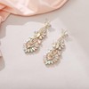 Tuliper Alloy Earrings with Sparkling Austrian Crystal, Trendy Dangle Earrings