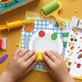 PRIMO Babykit - Pasta da Modellare in Set da 5 Panetti di Pasta Modellabile Easydò Made in Italy, Giochi Bambini 3 Anni per Stimolare la Creatività - Kit Cartoleria e Lavoretti Creativi per Bambini