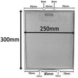 SPARES2GO Metal Mesh Filter for SMEG Cooker Hood/Kitchen Extractor Fan Vent (Pack of 2 Filters, Silver, 300 x 250 mm)