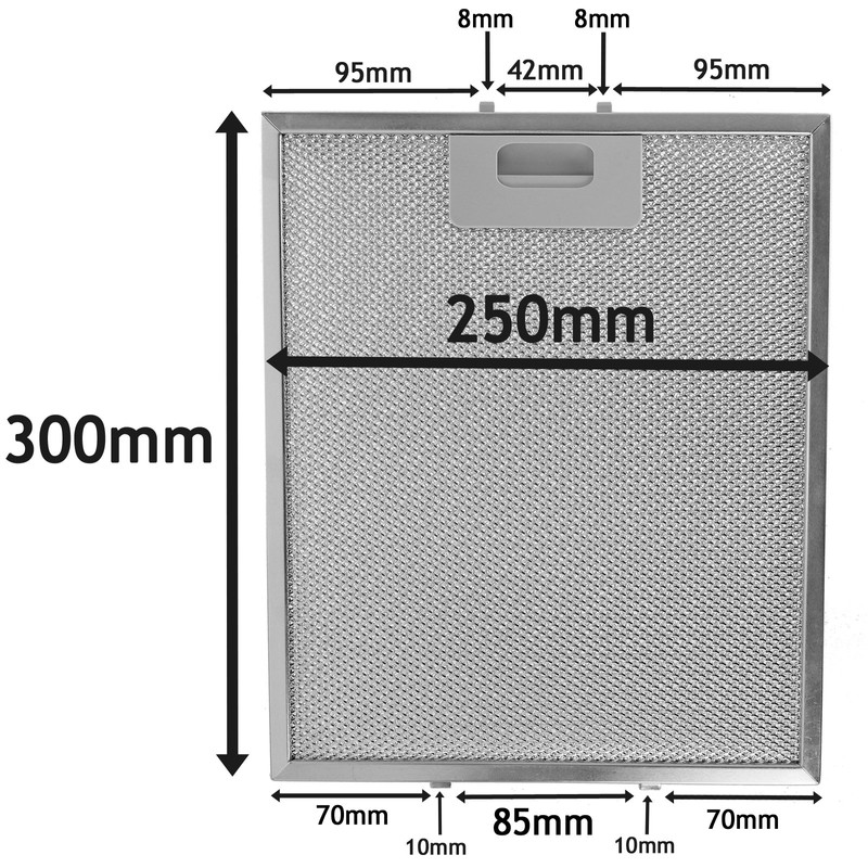 SPARES2GO Metal Mesh Filter for SMEG Cooker Hood/Kitchen Extractor Fan
