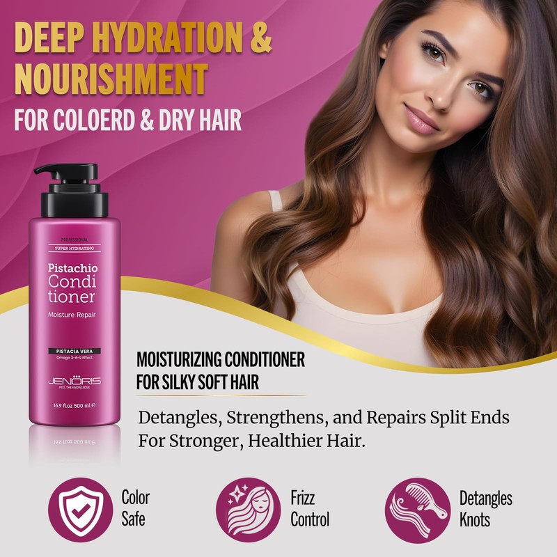 Jenoris Pistachio Conditioner for Coloured and Dry Hair 500 ml
