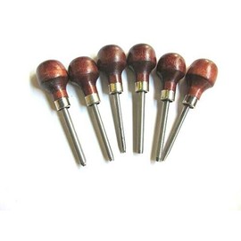 Woodcarving Tool Oval Round Eye Punches Palm Caricature 1/8", 3/16" 1/4" RAMELSON
