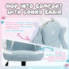Dowinx Gaming Chair with Cute Bunny Ears, Pink Game Chair