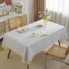 meioro Striped Tablecloth, Rectangular Tablecloth with Tassels, Washable Tablecloths, Decorative