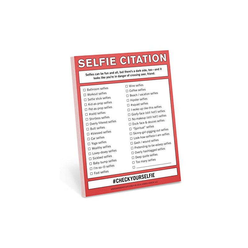 Knock Knock Nifty Note Pad, Selfie Citation