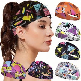 Yodilala 6 Pcs Scrub Caps Medical Hairband Medical Caps Yoga Turban Adjustable Fluffy Nursing hat Hospital work hat（Sports）