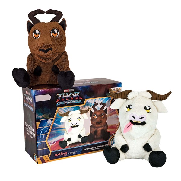 Bleacher Creatures Thor: Love & Thunder Limited Edition Kuricha Pack: Toothgnasher & Toothgrinder Witch Kuricha Plushies – Super Soft Chibi Inspired Toy