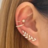 ALRNBY Gold Helix Earrings for Women 2Pcs Flat Back Earrings