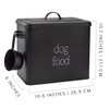 AuldHome Design Retro Dog Food Canister (Black); Modern Farmhouse Style