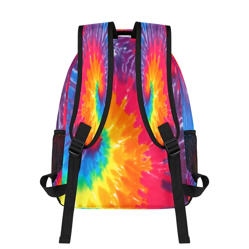Rainbow Tie Dye Backpacks for Girls Boys, Abstract Travel Backpack